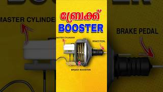 Brake booster working explained in Malayalam 🔥 malayalamshorts powerbrake [upl. by Enelra484]