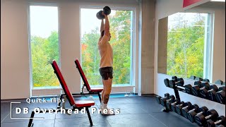 Standing Dumbbell Overhead Press Quick Tips [upl. by Anoblav]