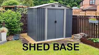 How to build paving slabs garden shed base [upl. by Narot695]