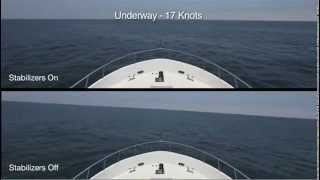 Demonstration of TRAC Stabilizers on Yacht at Rest and Steaming [upl. by Seleta370]