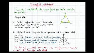 Triunghiuri particulare isoscel echilateral freptunghicMatematica  GeometrieEvaluare nationala [upl. by Bertram]