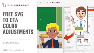 How to Edit Vector Graphics with Color Adjustment Tools  Cartoon Animator 5 Tutorial [upl. by Aruasor]