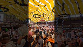 Oktoberfest in the Paulaner tent 😍🍻 paulaner oktoberfest beer [upl. by Norreg467]