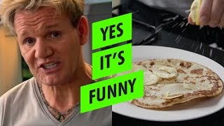 Gordon Ramsays Crispy Pancake Recipe [upl. by Tnilc486]