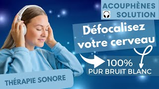 Acouphènes Solution Thérapie sonore 100  pur bruit blanc [upl. by Odragde404]