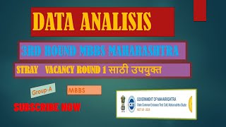 DATA ANALISIS OF 3RD ROUNG MBBS MAHARASHTRA NEET UG 2024 [upl. by Cohdwell911]