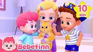 🐱 Hide and Seek with The Troublemaker Cat BooㅣKids Animal Song CompilationㅣBebefinn Nursery Rhymes [upl. by Acysej364]