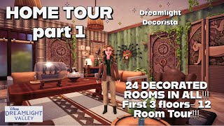 Home Tour Part 1 Fully Decorated Rooms 112 of my 24 room castle Disney Dreamlight Valley [upl. by Nnarual]