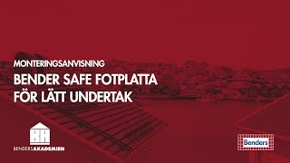 Montering Bender Safe Fotplatta för lätt undertak [upl. by Biebel]