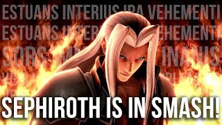 ESTUANS INTERIUS IRA VEHEMENTI  SEPHIROTH in Smash Reveal Reaction [upl. by Hayyifas]