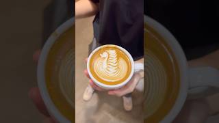 Latte Art swan 🦢latteart swan taiwan taipei cafe latte [upl. by Idnis]