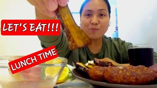 Pritong Talong with Chicken Longganisa AiEatVlog [upl. by Yttak819]