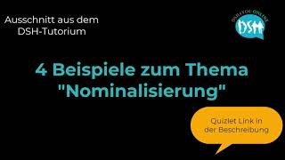 🚀Nominalisierung Nominalstil  Verbalisierung Verbalstil dshprüfung [upl. by Alena]