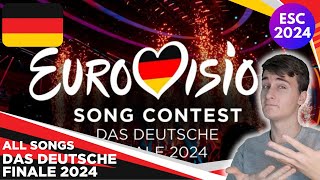 Das Deutsche Finale Reaction 🇩🇪  Germany Eurovision 2024 [upl. by Kiker]