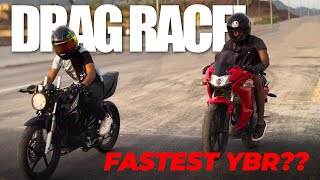 YBR 125 vs KPR 200 Drag Race  GS500 vs GS500  Fastest YBR [upl. by Vigen79]