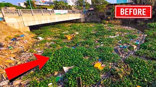 CLEANING UP Trash Around The River After A Devastating Storm Cleaning For Free Volunteer Cleaning [upl. by Ahsitaf446]