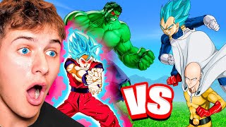 GOKU and HULK Vs ONE PUNCH MAN and VEGETA [upl. by Navi]