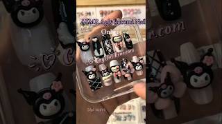 Apply Kuromi Nails Extensions At Home👈🧿nailsdiy youtubeshortsnailsart nailartdesignsytshort [upl. by Koffler966]