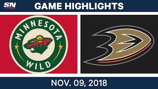 NHL Highlights  Wild vs Ducks – Nov 9 2018 [upl. by Elyssa]