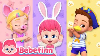 Five Little Animals Dancing on the FarmㅣEP143ㅣSong for KidsㅣBebefinn Nursery Rhymes [upl. by Anivek]