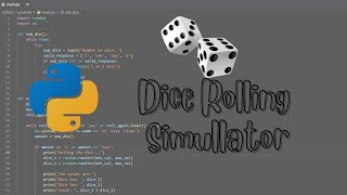 1 Dice Rolling Simulator Game with Python  Python Projects [upl. by Woodhouse]