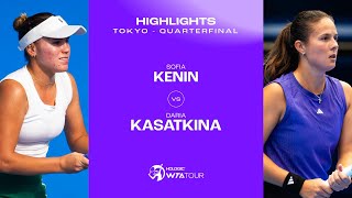 Sofia Kenin vs Daria Kasatkina  2024 Tokyo Quarterfinal  WTA Match Highlights [upl. by O'Donoghue377]