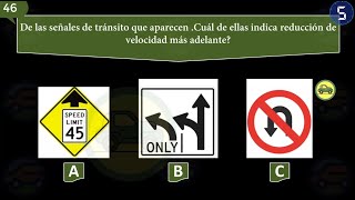 ACTUAL EXAMEN TEÓRICO 2024 para la LICENCIA DE CONDUCIR DMV EN ESPANOL 4 [upl. by Lipsey188]