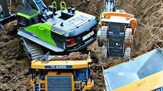 The coal extraction project uses heavy excavators and dump trucks [upl. by Adnawyt734]