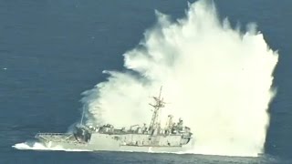 Sinking A Navy Frigate With Missiles And Torpedoes – SINKEX Sinking Exercise [upl. by Areema]