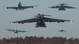 Americas biggest planes and other aircraft at Ramstein Air Base ✈️ [upl. by Onitsuaf513]