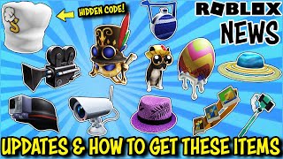 ROBLOX NEWS FREE BADGES HOW TO GET NEW BONUS ITEMS GLOBAL DEVELOPER CHAMPIONSHIP LAYERED CLOTHS [upl. by Anerrol692]