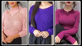 Top most trendy and adorable crochet sweater tops design for ladies crochet lace tops [upl. by Lumbard]