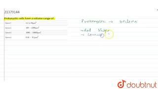 Procaryotic cells have a volume range of [upl. by Snilloc]