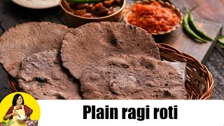 रागी रोटी Basic Ragi Roti Nachni Roti by Tarla Dalal [upl. by Arretnahs894]