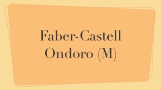 Faber Castell Ondoro M [upl. by Moe966]