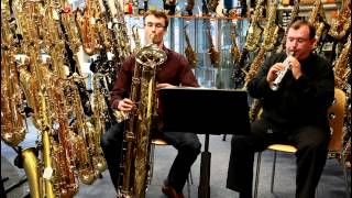 Soprillo amp Tubax Contrabass Saxophone Duet [upl. by Asilec]