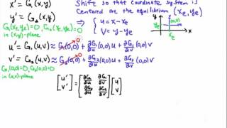 Linearizing a Nonlinear System of ODEs Part 2 [upl. by Sul]