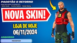 ðŸ”´ NOVA SKIN EMINEM RAP BOY RETORNO Nova Loja de Hoje Fortnite 06 de Novembro 2024 Loja de Itens [upl. by Lednem282]