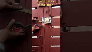 EM Rim lock Electric Lock installation with Hikvision IP Intercom kit [upl. by Nnayllas]