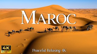 FLYING OVER MOROCCO  4K Drone Film  Music for Stress Relief  Nature Relaxation Ambient [upl. by Nylaroc311]