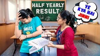 Jinni Ka Result 😮 Xth Half Yearly Marks Revealed 😱 Pass or Fail 🥶 Cute Sisters [upl. by Melanie]