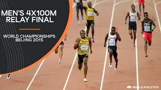 Mens 4x100m Relay Final  World Athletics Championships Beijing 2015 [upl. by Niwle]