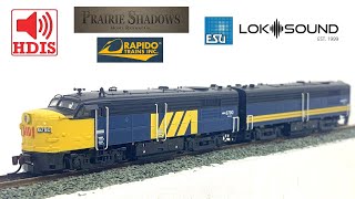 How Does It Sound N Scale Rapido  Prairie Shadows FPA4  FPB4 ESU Loksound [upl. by Imar]