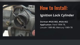 Ford Ignition Lock Cylinder Repair Video by Dorman products [upl. by Mcquoid142]