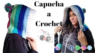 🧶CAPUCHA tejida a Crochet paso a paso ideal para principiantes [upl. by Pinter]