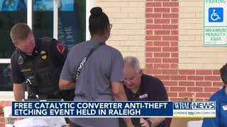 Free catalytic converter antitheft etching event held in Raleigh [upl. by Edgardo18]