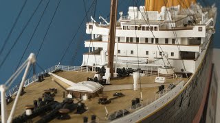 Real footage of RMS Titanic Trumpeter scale 1200 upgraded closeup details in 4K [upl. by Ttenaj]