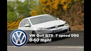 VW Golf GTD 060 mph acceleration [upl. by Ita893]