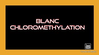 Blanc Chloromethylation Reaction chemsoul505 CSIR NET GATE SET [upl. by Attennaj]