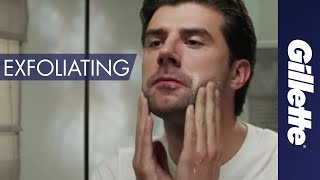 Mens Skin Care Tips Exfoliate with a Facial Scrub  How to Shave [upl. by Casabonne455]